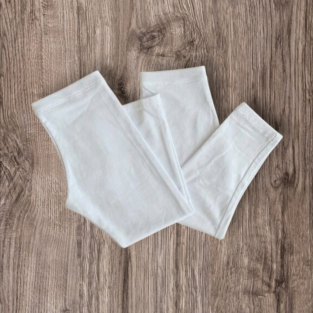 NWOT Children's Place Girls White Cotton Long Leggings Size M (7/8) 2 Pairs